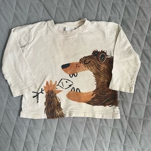Zara Bear Eating Fish Shirt